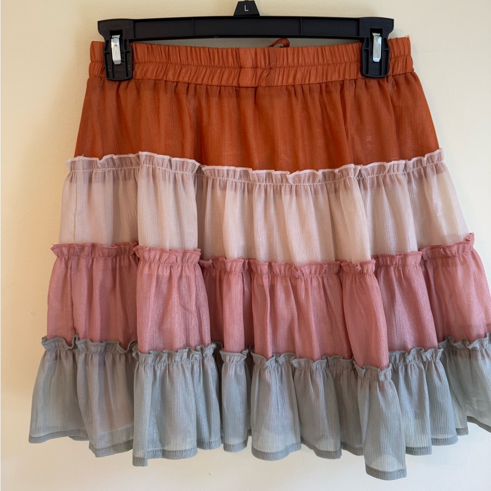Hayden Color blocked Tiered Skirt *NEW WITH TAGS* - Picture 5 of 9